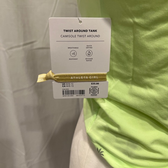 Girls twist front tank tank By: Athleta size: 8-10/M - Picture 3 of 4